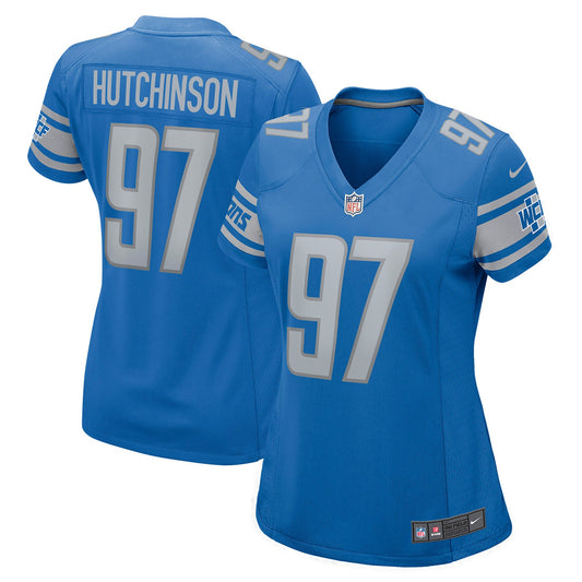 Aidan Hutchinson Detroit Lions Nike Women's Player Jersey - Blue